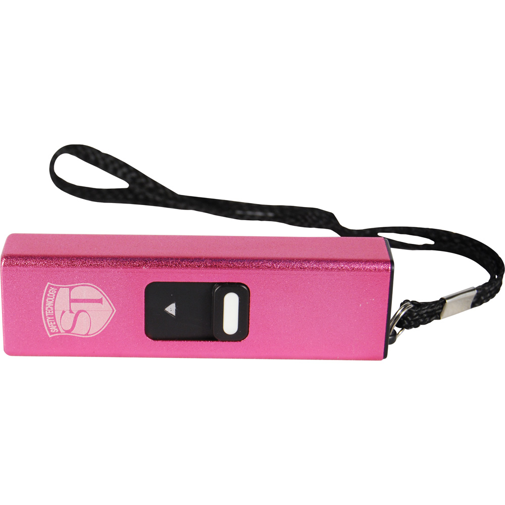 Slider 40 million volt stun gun flashlight 4.9 milliamps Pink view 2